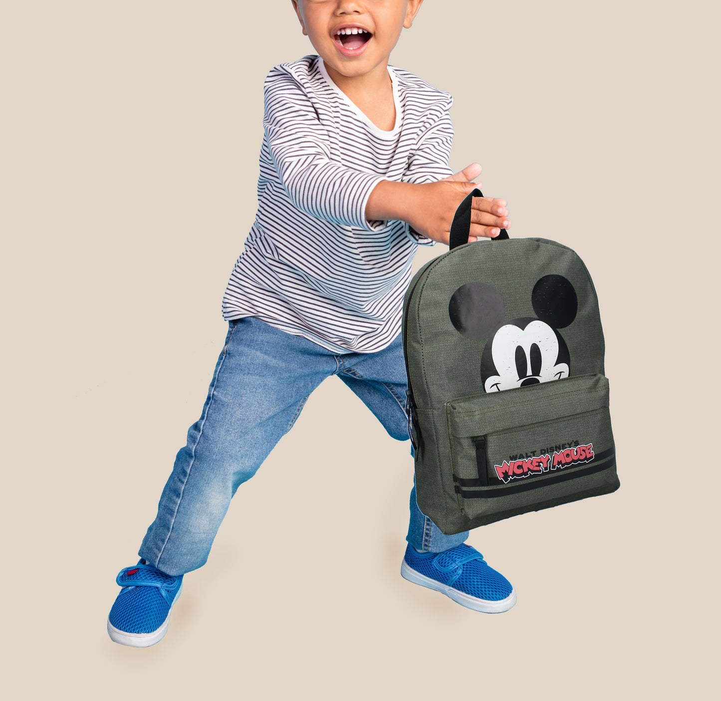 Zeitloser Charme: Mickey Mouse Jubiläumsrucksack "The Biggest Of All Stars" - Grün