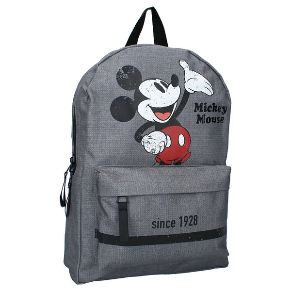 Mickey Mouse Backpack Gray "Since 1928"
