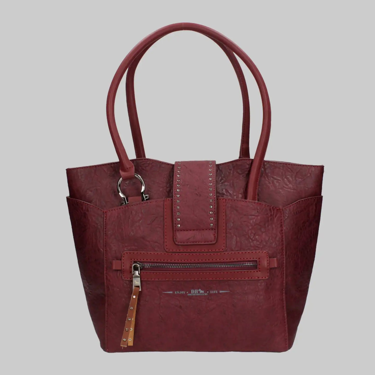 Stilvolle Raffinesse: Damen Handtasche mit Blumen-Lochmuster