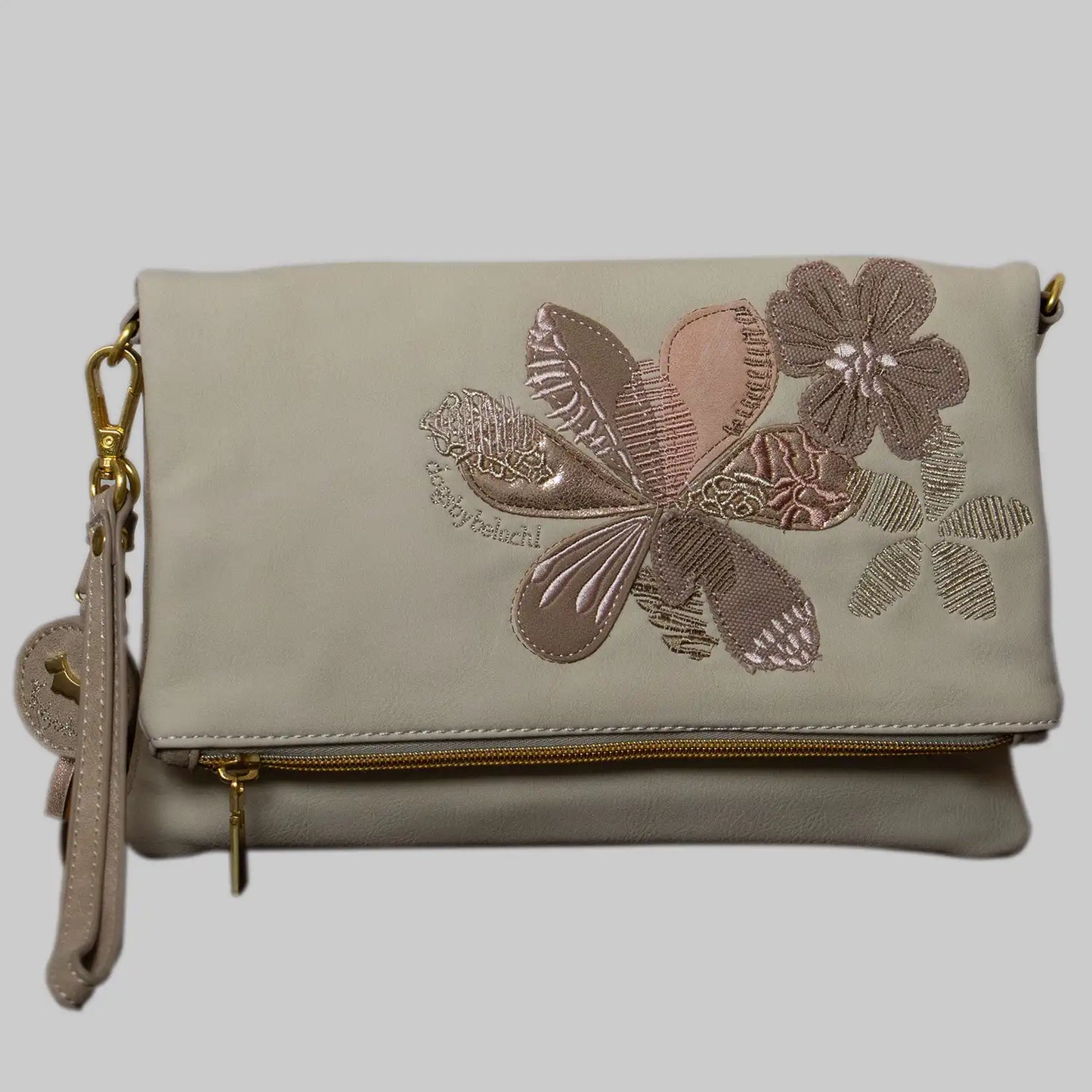 Elegant & vielseitig: Damen Umhängetasche mit gestepptem Blumenmuster