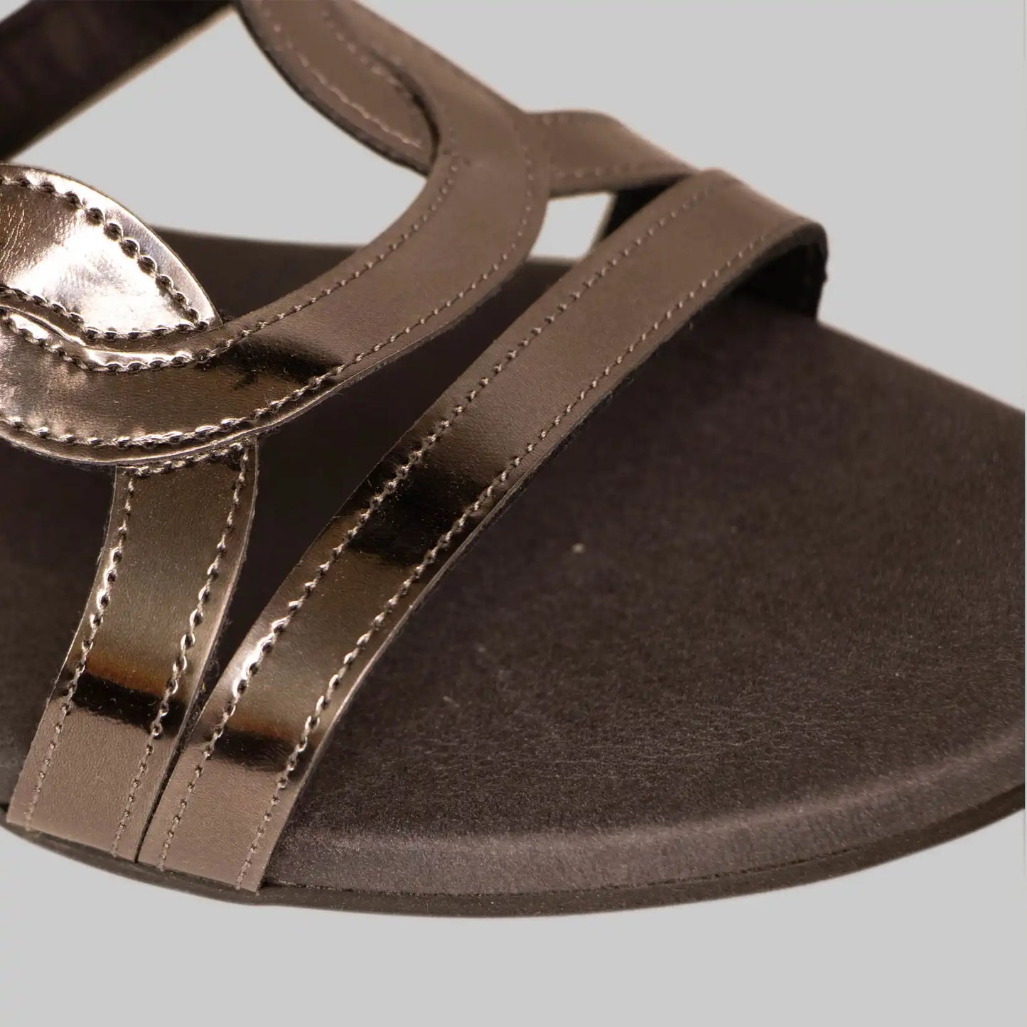 Eleganz für jeden Anlass: Alba Moda Damen Leder Sandalette - Anthrazit