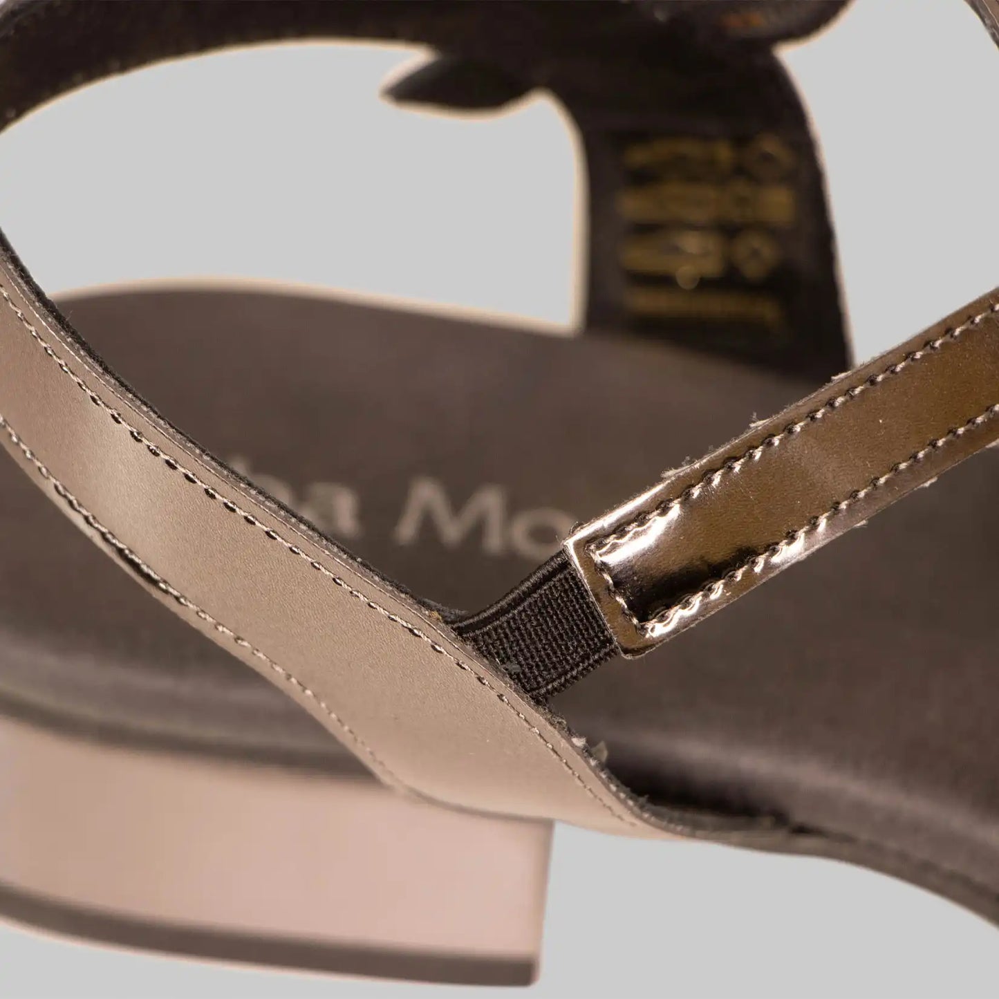 Eleganz für jeden Anlass: Alba Moda Damen Leder Sandalette - Anthrazit