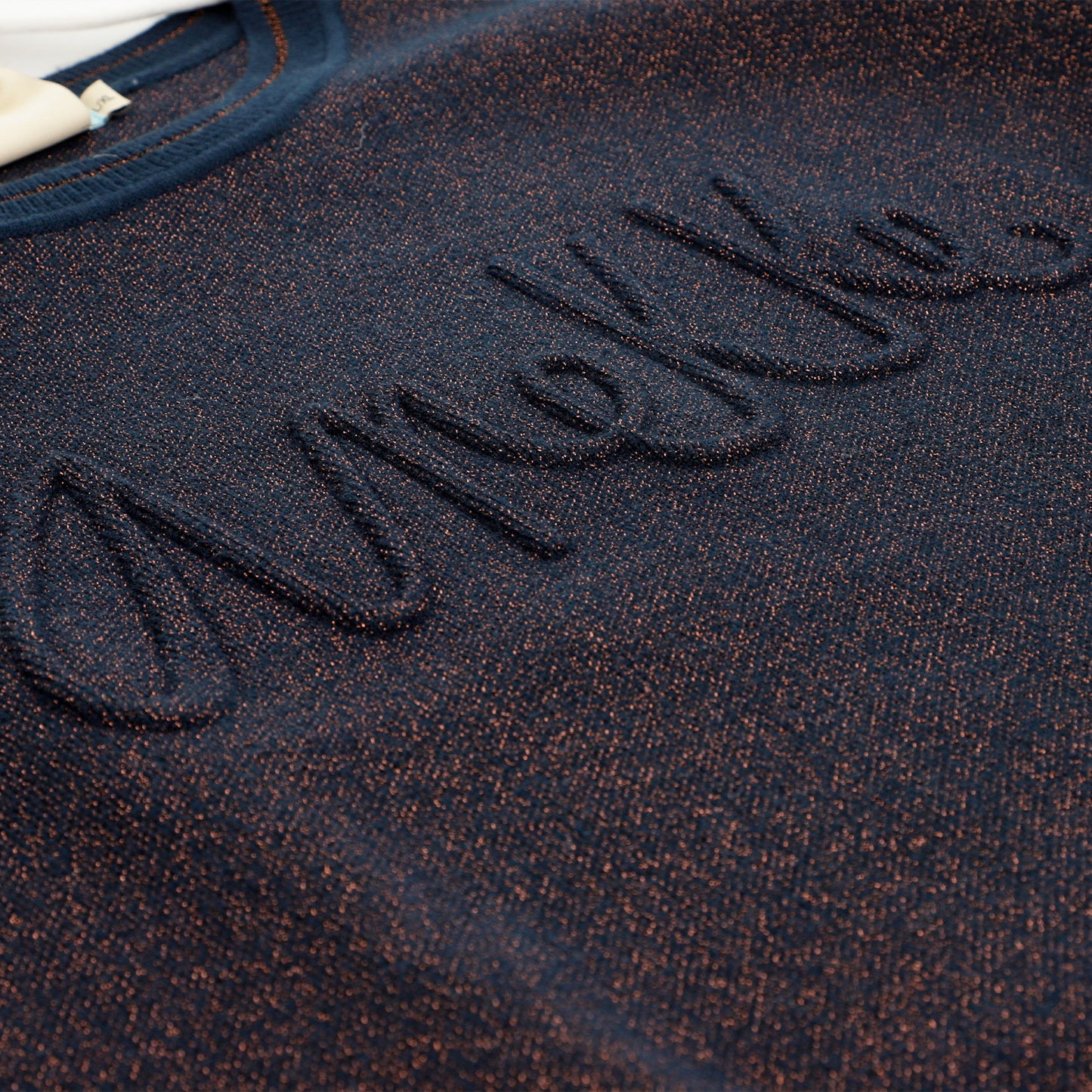 Anekke Contemporary damestrui van viscose-lurexmix in koper-marineblauw - elegant en veelzijdig