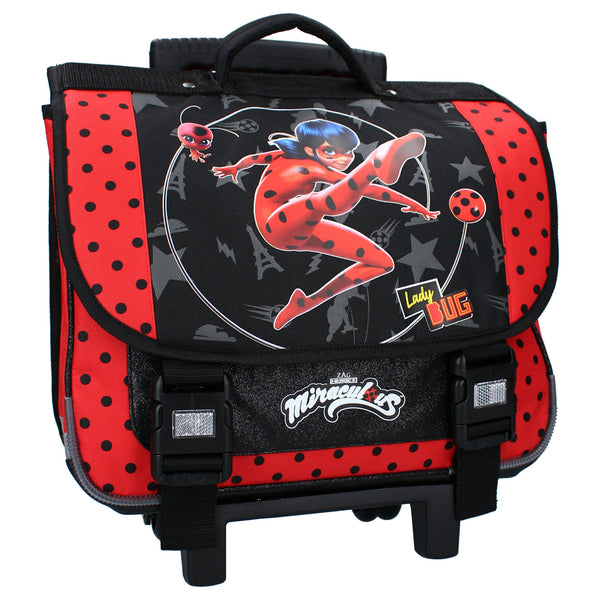School Bag Trolley Red/Black "Super Heroez"