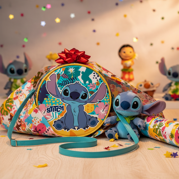 Lilo & Stitch Blue Round Shoulder Bag