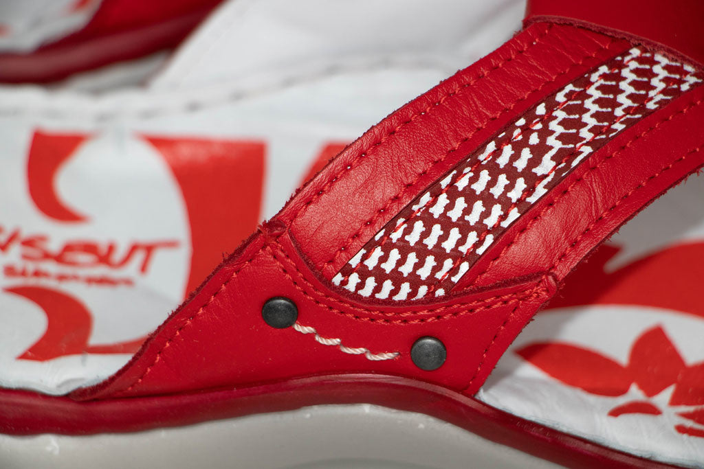 Stilvoll durch den Sommer: Damen Leder-Pantolette (Rot)