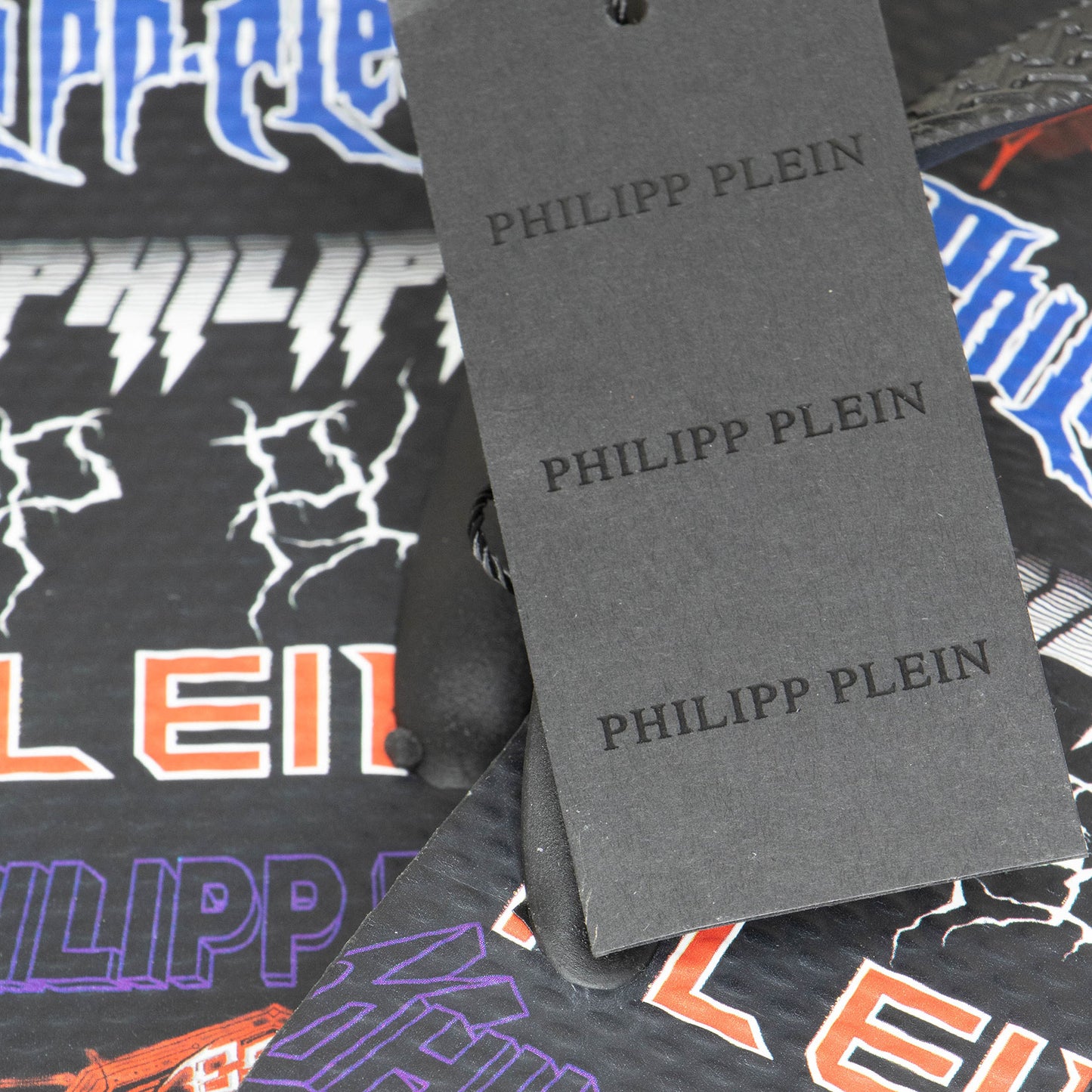 Philipp Plein Herren Flip-Flops Schwarz Rock Logo B-Ware Outlet