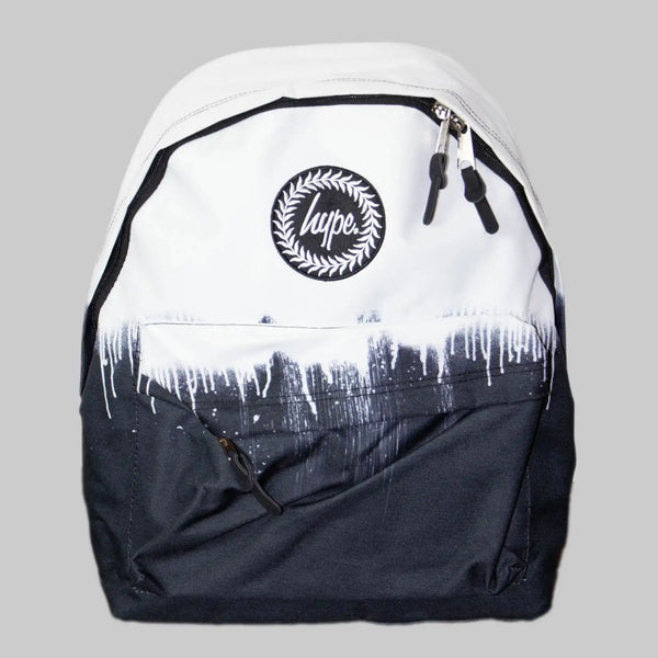 Backpack Black-White Drip – Polyester, Unisex