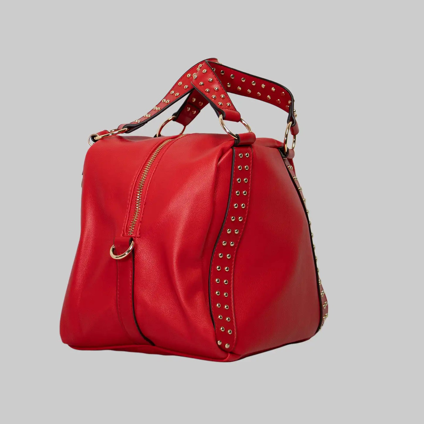 Stylisch & praktisch: Damen Kunstleder Handtasche – Rot
