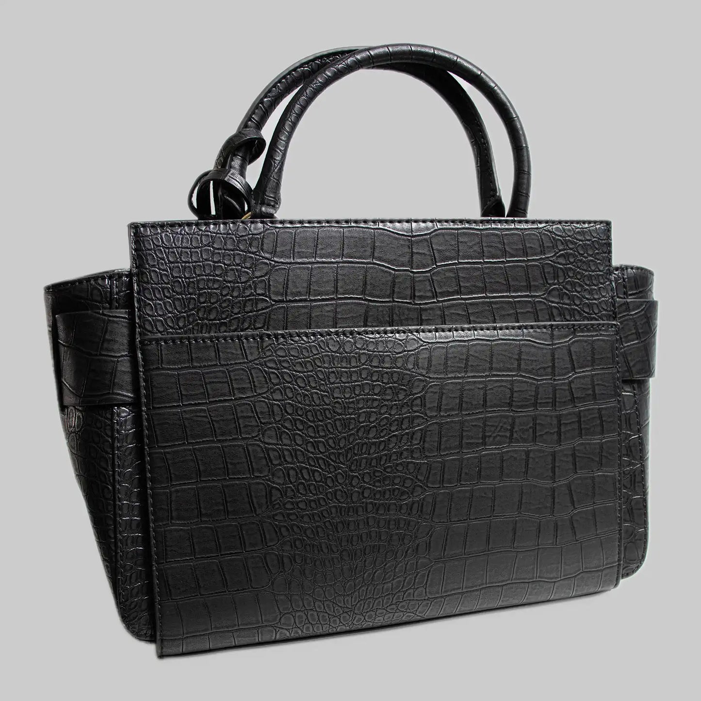Elegant & praktisch: Damen Kunstleder Handtasche in Croco-Optik