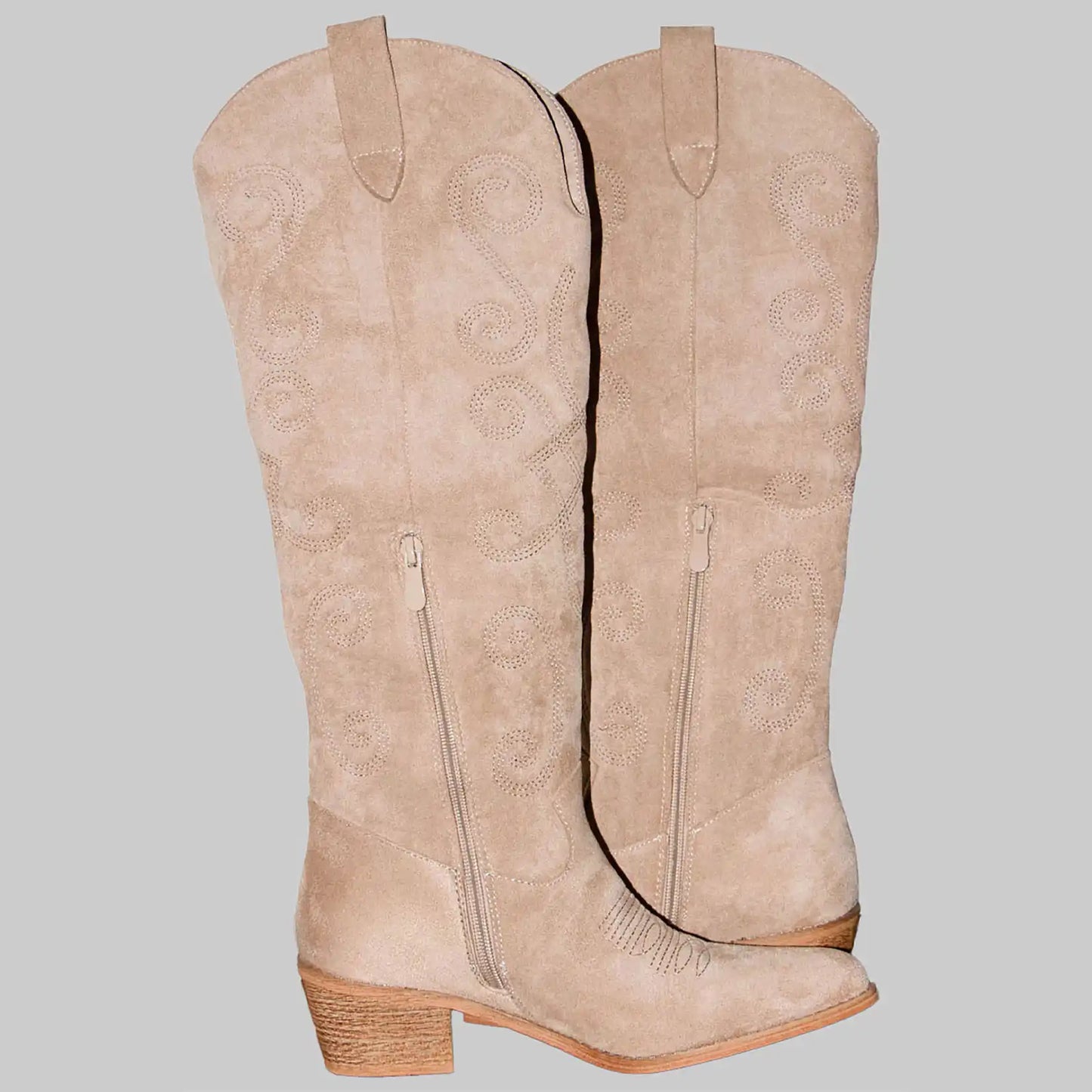 Stilvoll und bequem: Damen Stiefel (Beige)