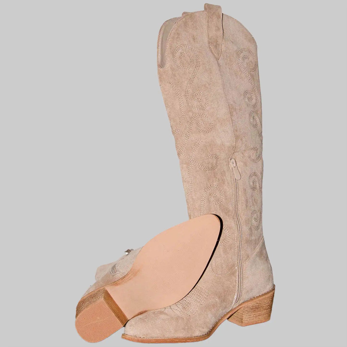 Stilvoll und bequem: Damen Stiefel (Beige)