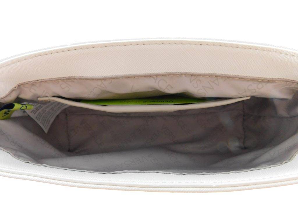 Italienische Raffinesse: Damen Kunstleder Umhängetasche mit VJ-Prägung