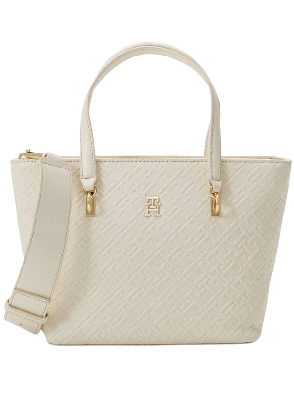 TH Refined Mini Tote Mono Creme/Ecru