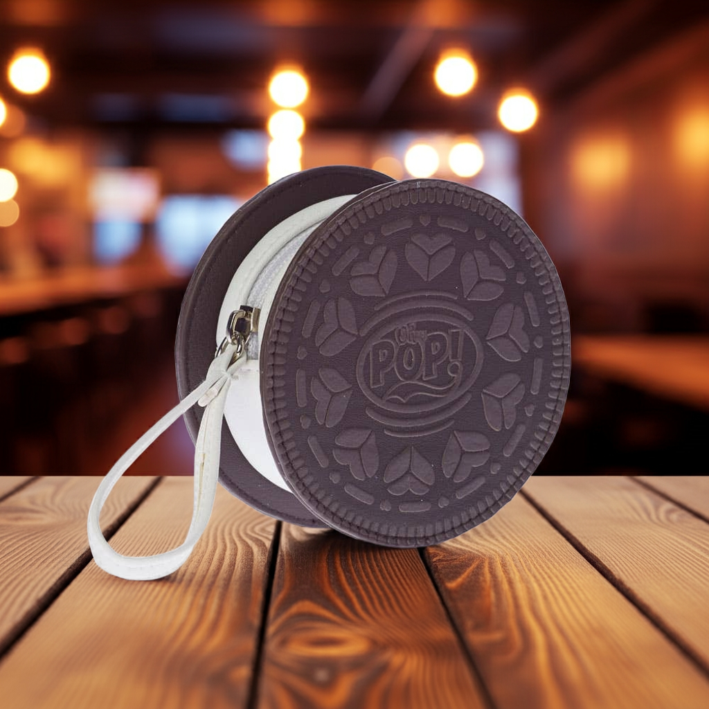 Black Cookie-Cookie Wallet, Brown