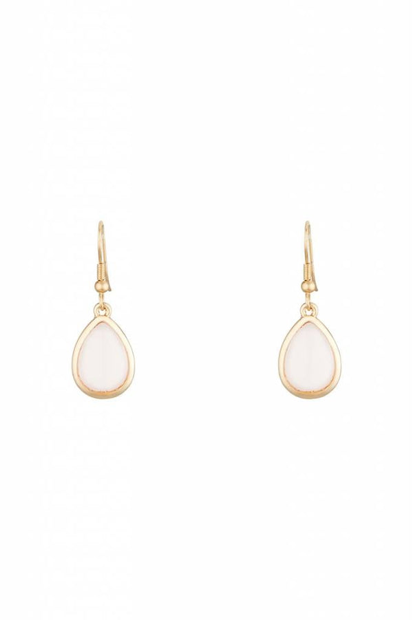 Torrente Hakenohrringe Gold - Mit rosa Harz-Elementen 4cm