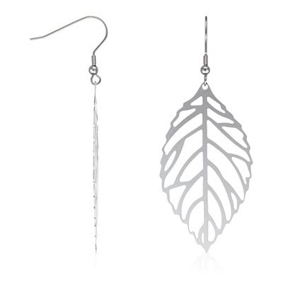 Stilvolles Statement: Damen XL Haken Ohrringe aus silberfarbigem Edelstahl