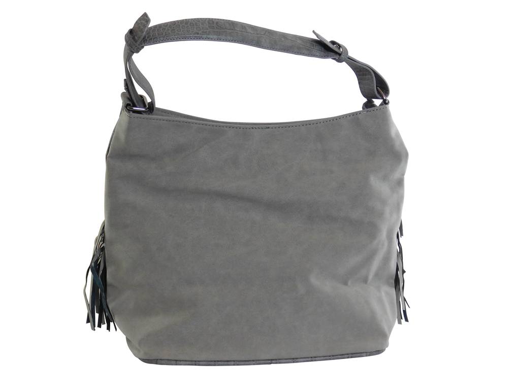 Trendige Eleganz: Damen Kunstleder Umhängetasche mit Fransen