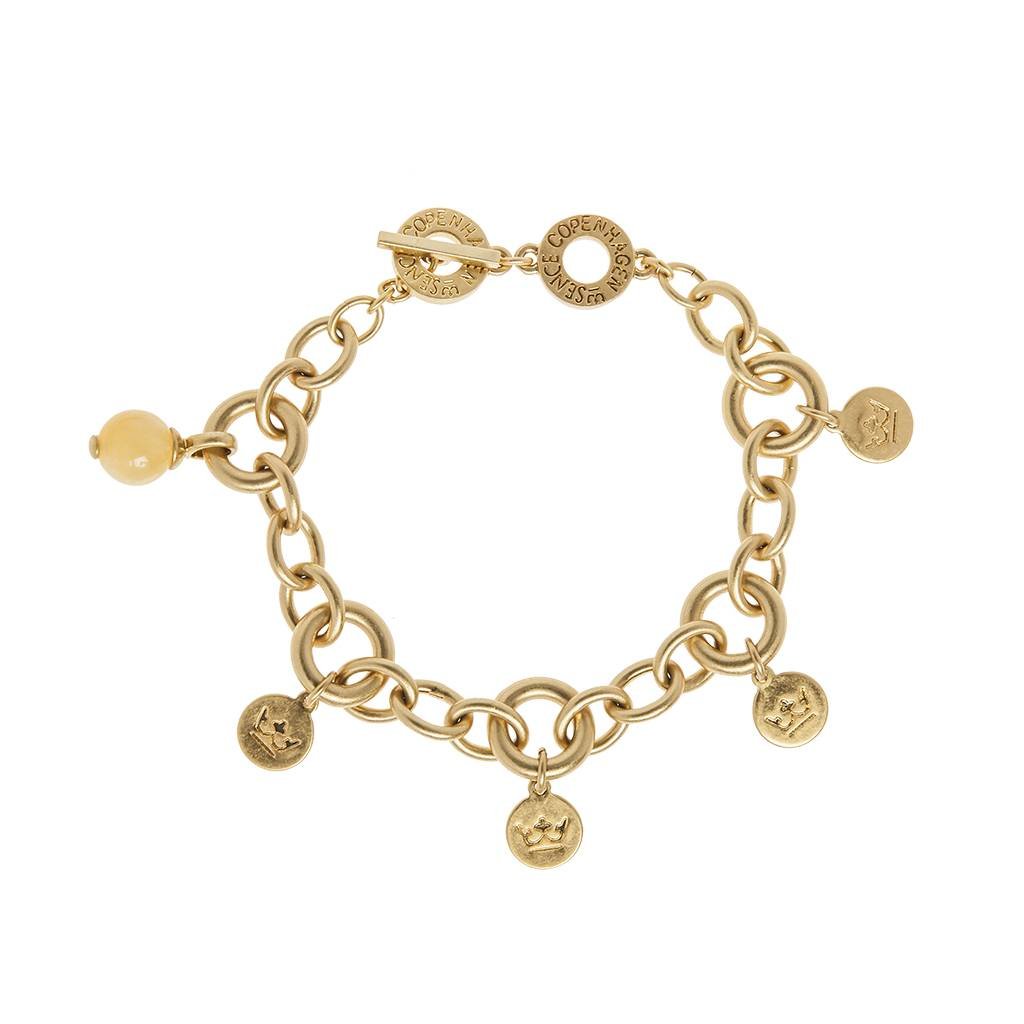 Radiant elegance: ladies bracelet with yellow stone
