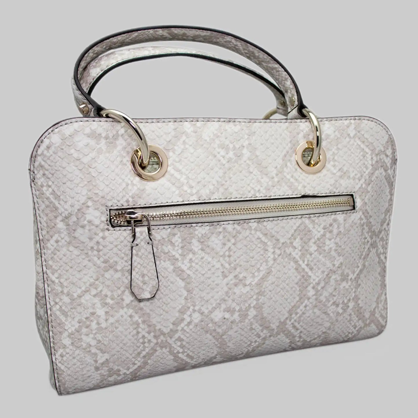 Exklusiv & stilvoll: Damen Kunstleder Handtasche mit Schlangen-Imitat