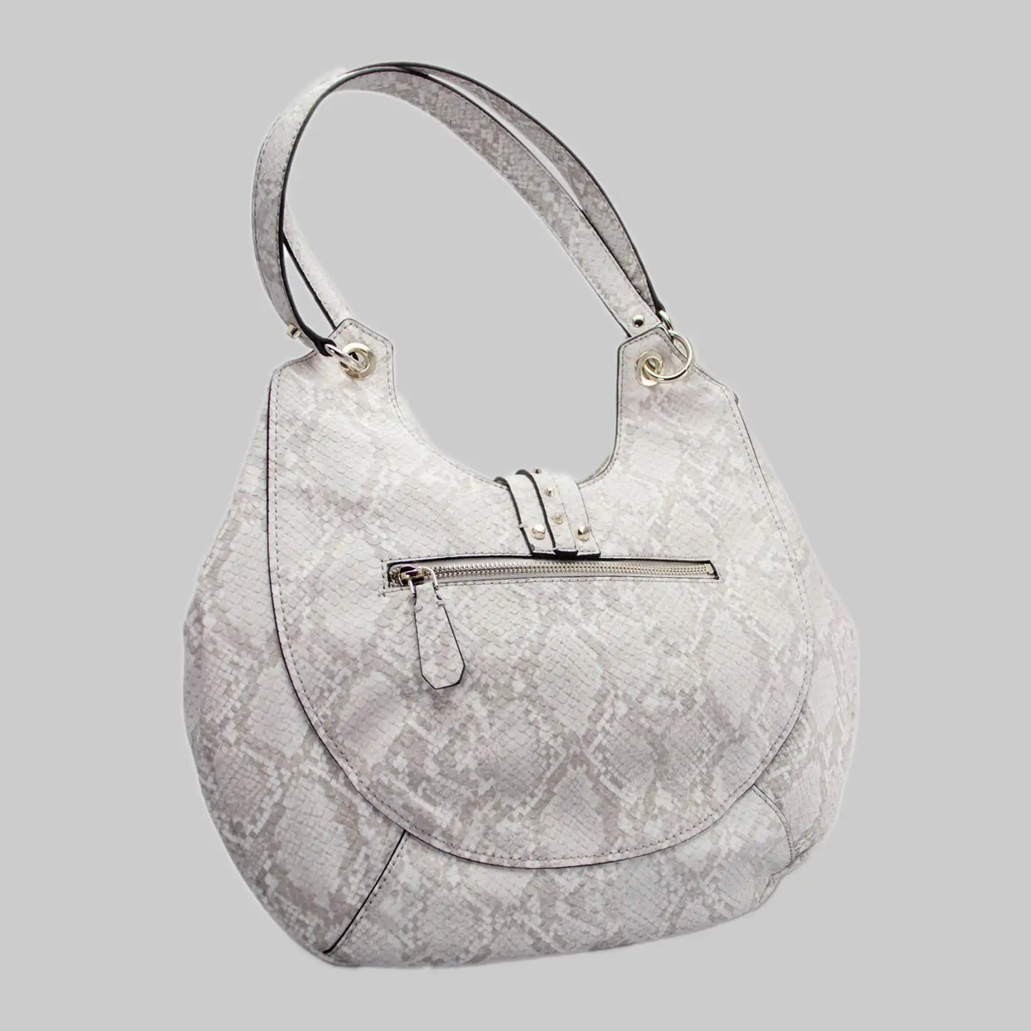 Elegant & markant: Damen Kunstleder Umhängetasche mit Schlangen-Imitat