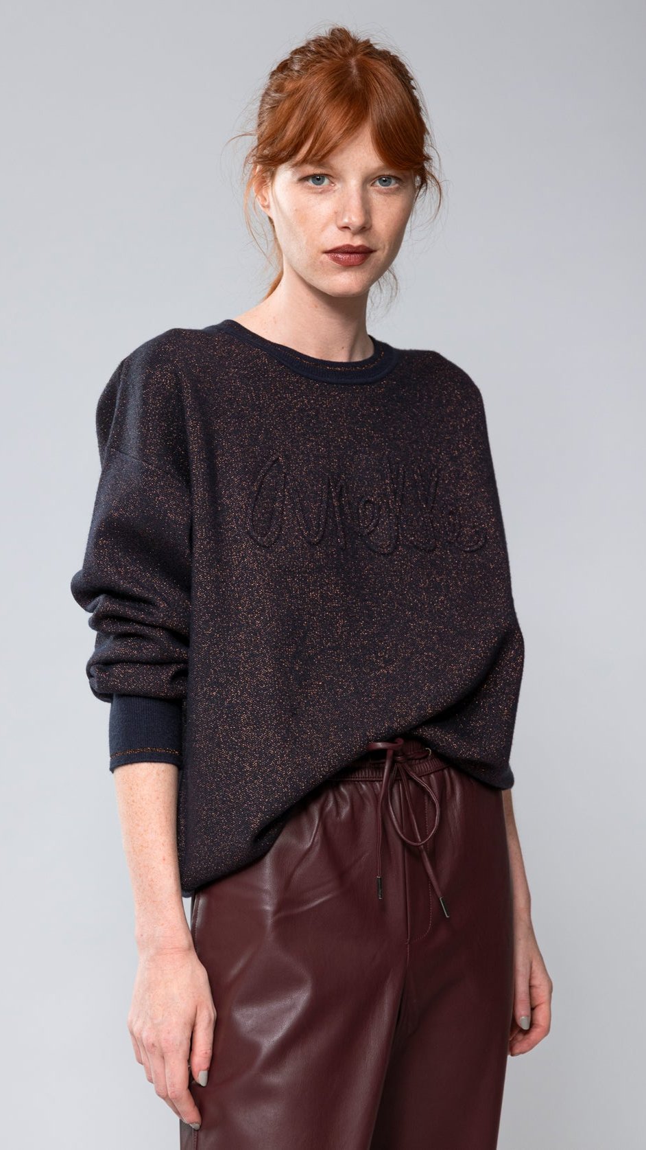 Luxuriöser Stil: Damen Pullover "Contemporary" Kupfer