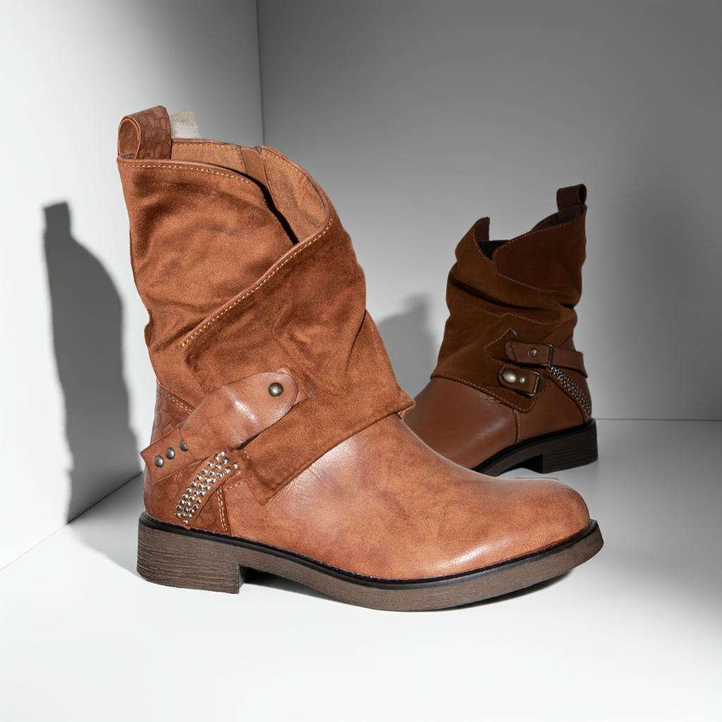 Comfortable & Stylish: Women's Ankle Boots (Brown)