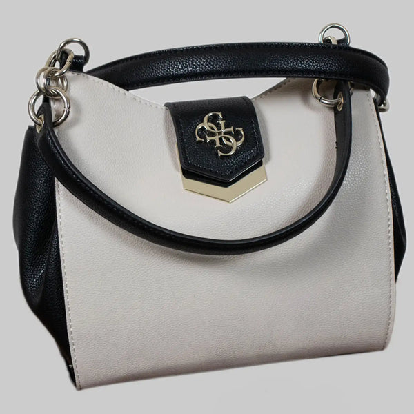 Kelsey Handbag Black-Cream Two-Tone Chain Handle