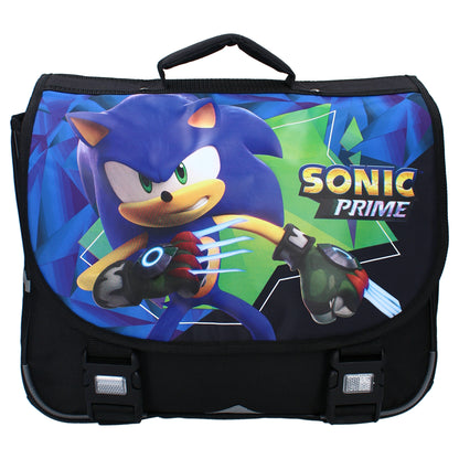 Sonic Prime Time Schulrucksack - Schwarz, Abenteuer-Design