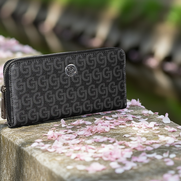 Wallet Black GJ Logo Print