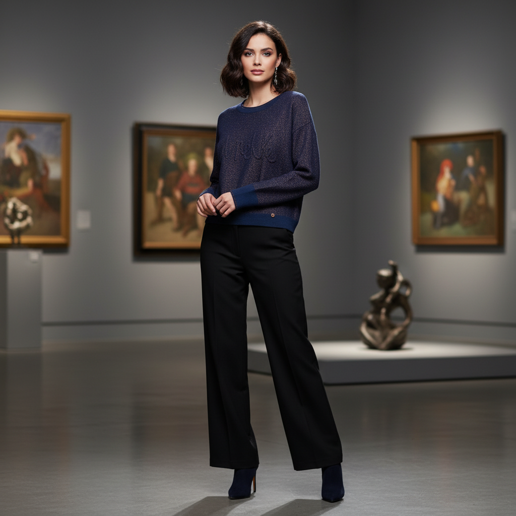 Anekke Damen Pullover Contemporary Kupfer Marineblau