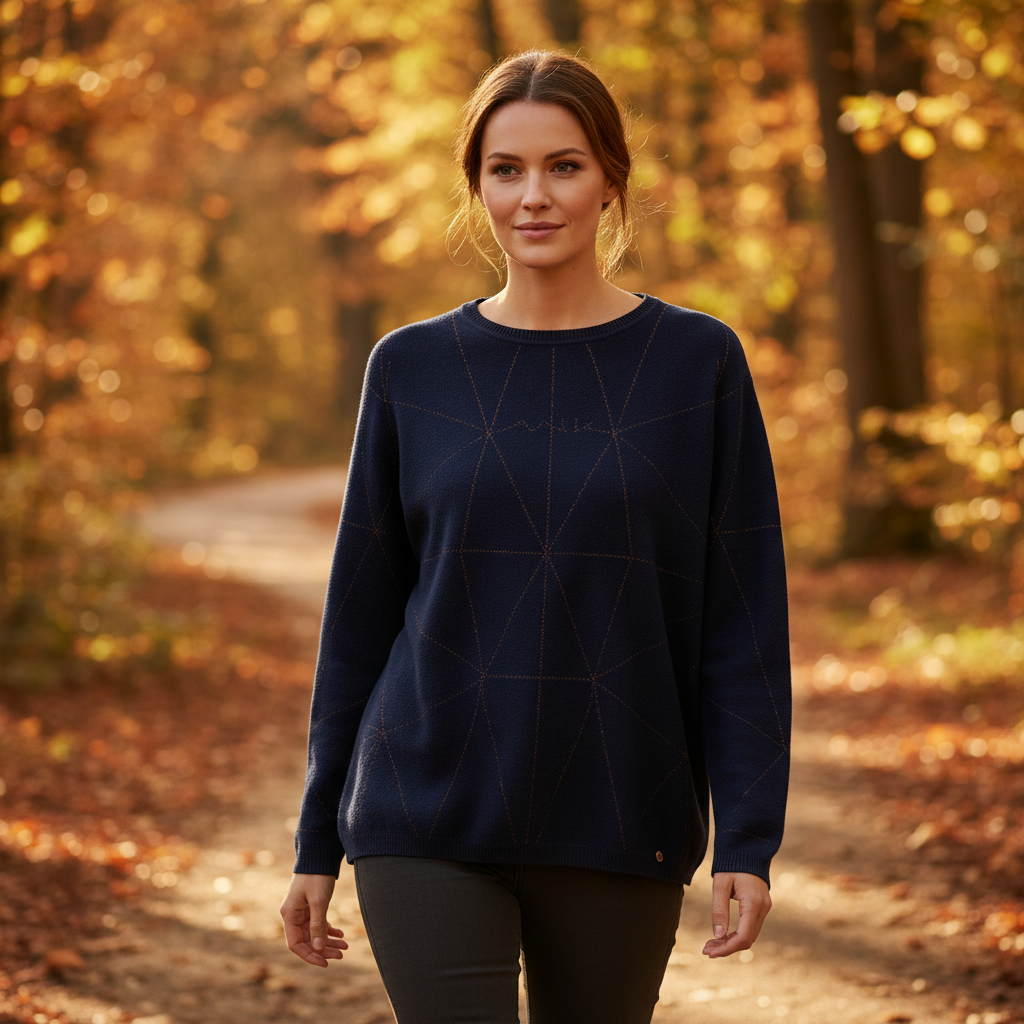 Anekke Damen Pullover Shōen Marineblau Contemporary