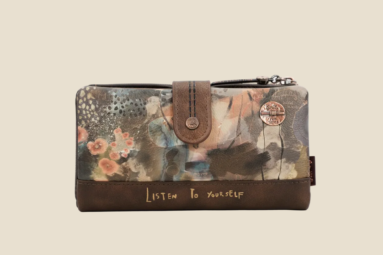 SHŌEN Portemonnaie Braun Kunst-Print