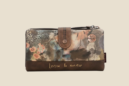 SHŌEN Portemonnaie Braun Kunst-Print