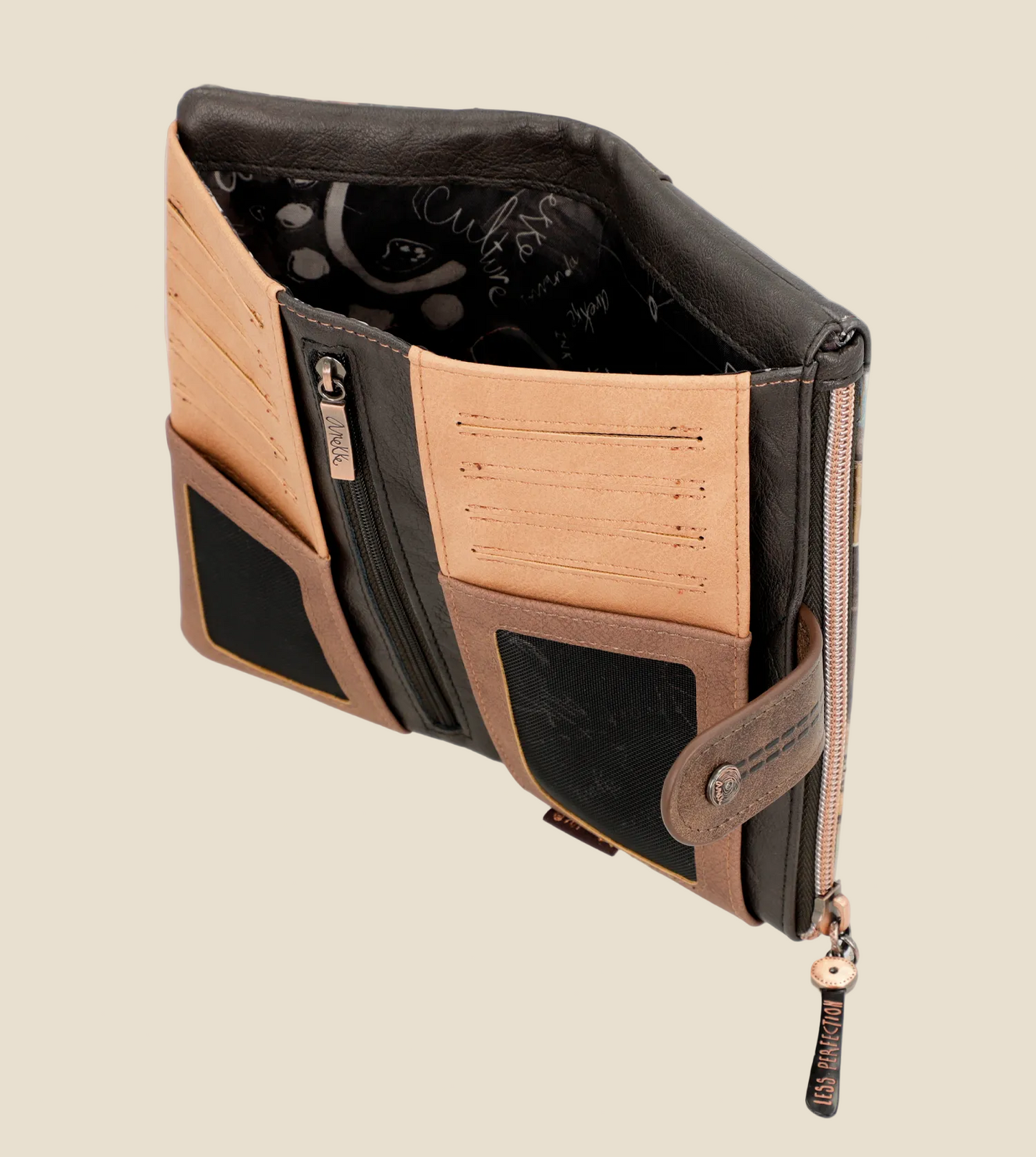 SHŌEN Portemonnaie Braun Kunst-Print