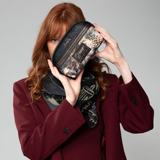 Anekke SHŌEN Portemonnee Synthetisch Beige-Zwart - Gewatteerd & Multifunctioneel 21x12x5cm