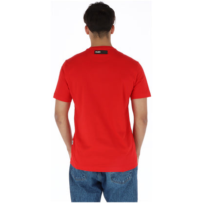Plein Sport T-Shirt Baumwolle Rot - Print Kurzarm Herren