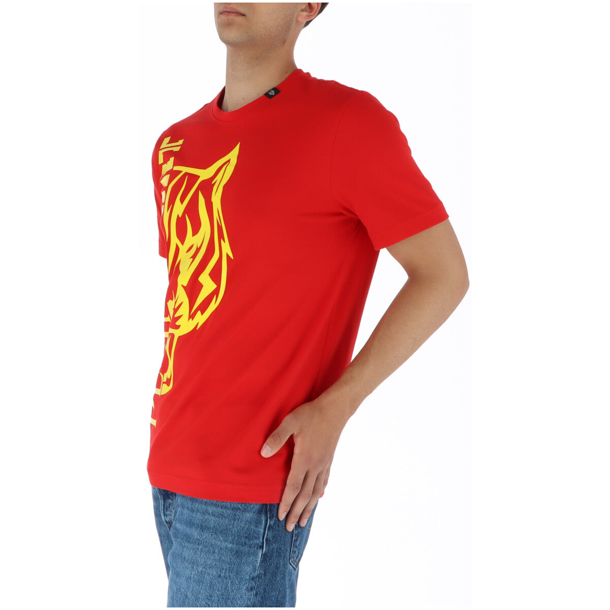 Plein Sport T-Shirt Baumwolle Rot - Print Kurzarm Herren