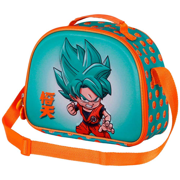 Dragon Ball Super Saiyan Lunchbox Türkis 3D geprägt