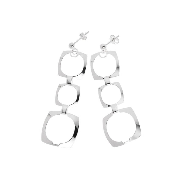 Steckohringe 925 Sterling Silber – Cascading Design, 5,5 cm
