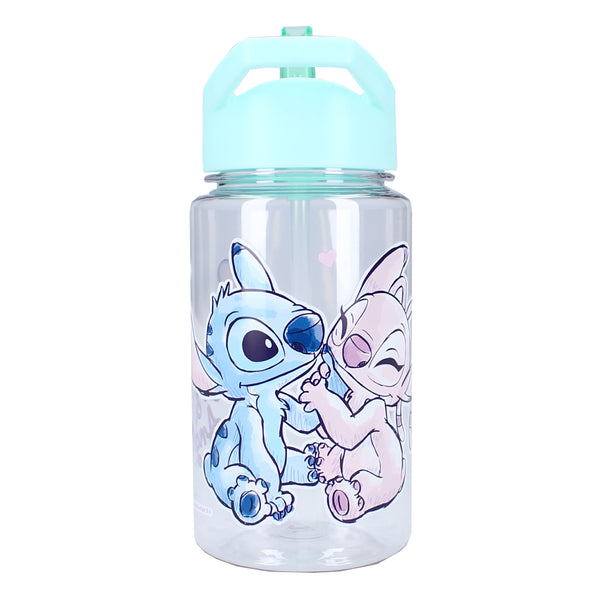 Stitch & Angel Water Bottle Transparent 450 ml