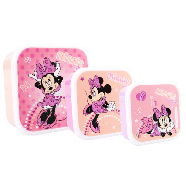 Minnie Mouse Snackbox-Set Rosa 3-teilig