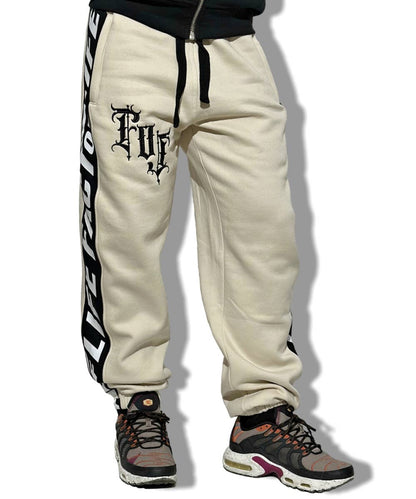 Fact of Life Jogginghose "Wolf Blood" Sand Dollar - Premium Baumwolle Herren Unisex XL