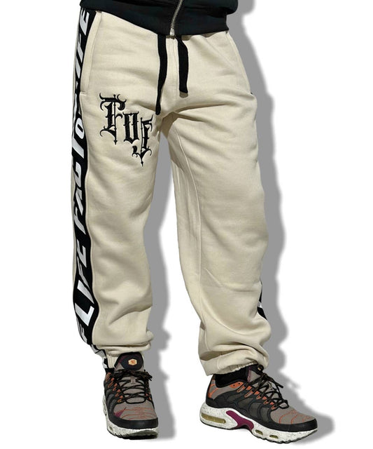 Fact of Life Jogginghose "Wolf Blood" Sand Dollar - Premium Baumwolle Herren Unisex XL