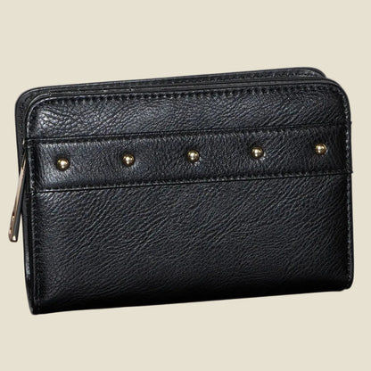 Portemonnaie Schwarz Nieten