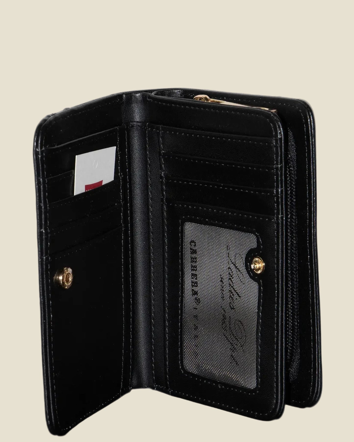 Portemonnaie Schwarz Nieten