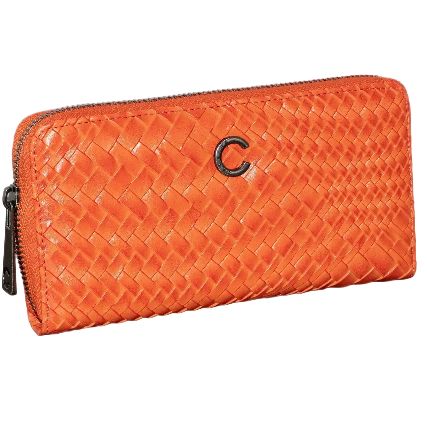 Portemonnaie Orange Geflochten