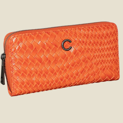 Portemonnaie Orange Geflochten