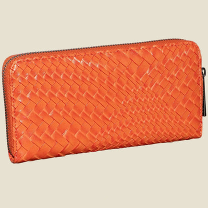 Portemonnaie Orange Geflochten