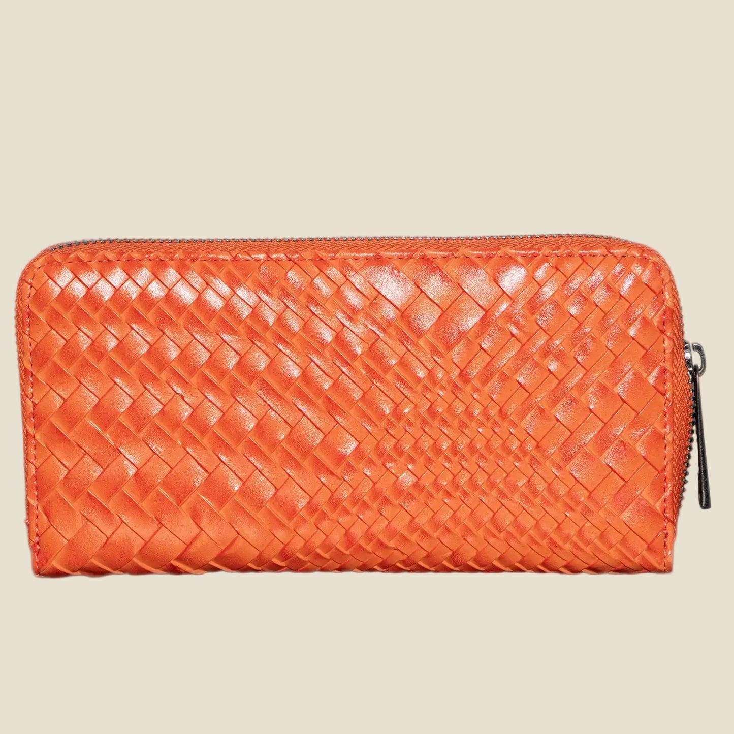 Portemonnaie Orange Geflochten